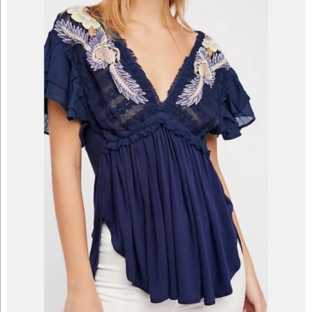 Free People Fiesta Nueva Embroidered Tunic